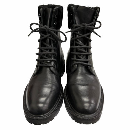 Saint Laurent Paris Ranger Boots Leather Fleece Military Black — view 2