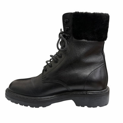 Saint Laurent Paris Ranger Boots Leather Fleece Military Black — view 5