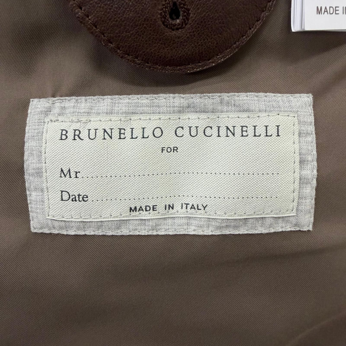 Brunello Cucinelli Lambskin Goose Feather Puffer Vest Navy Brown — view 7