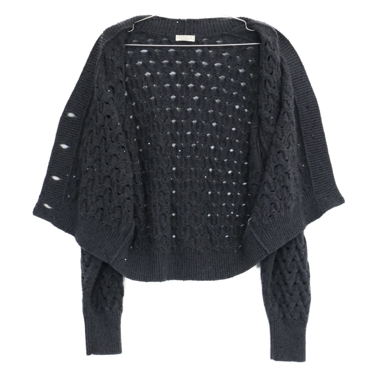 Brunello Cucinelli Cashmere Silk Sequin Knit Cardigan — view 5