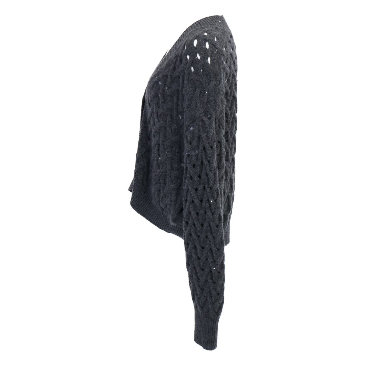 Brunello Cucinelli Cashmere Silk Sequin Knit Cardigan — view 3