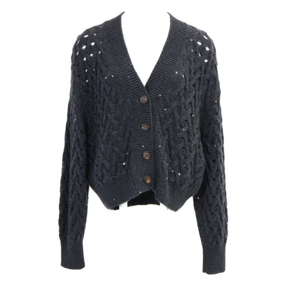 Brunello Cucinelli Cashmere Silk Sequin Knit Cardigan