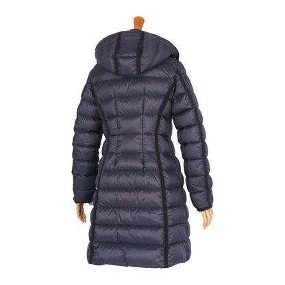 Moncler Coat Long Hermine Down Hooded Nylon Navy 1 — view 6