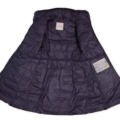 Moncler Coat Long Hermine Down Hooded Nylon Navy 1 — view 7