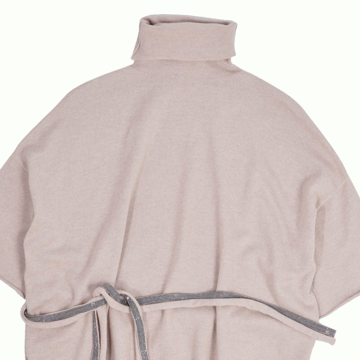 Brunello Cucinelli Knit Sweater Cashmere Turtleneck Monile Short Sleeve Top S — view 2