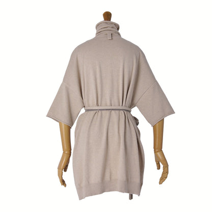 Brunello Cucinelli Knit Sweater Cashmere Turtleneck Monile Short Sleeve Top S — view 5