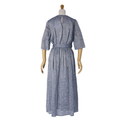 Dior Dress Long Sleeve Top Linen Gray US 4 — view 5