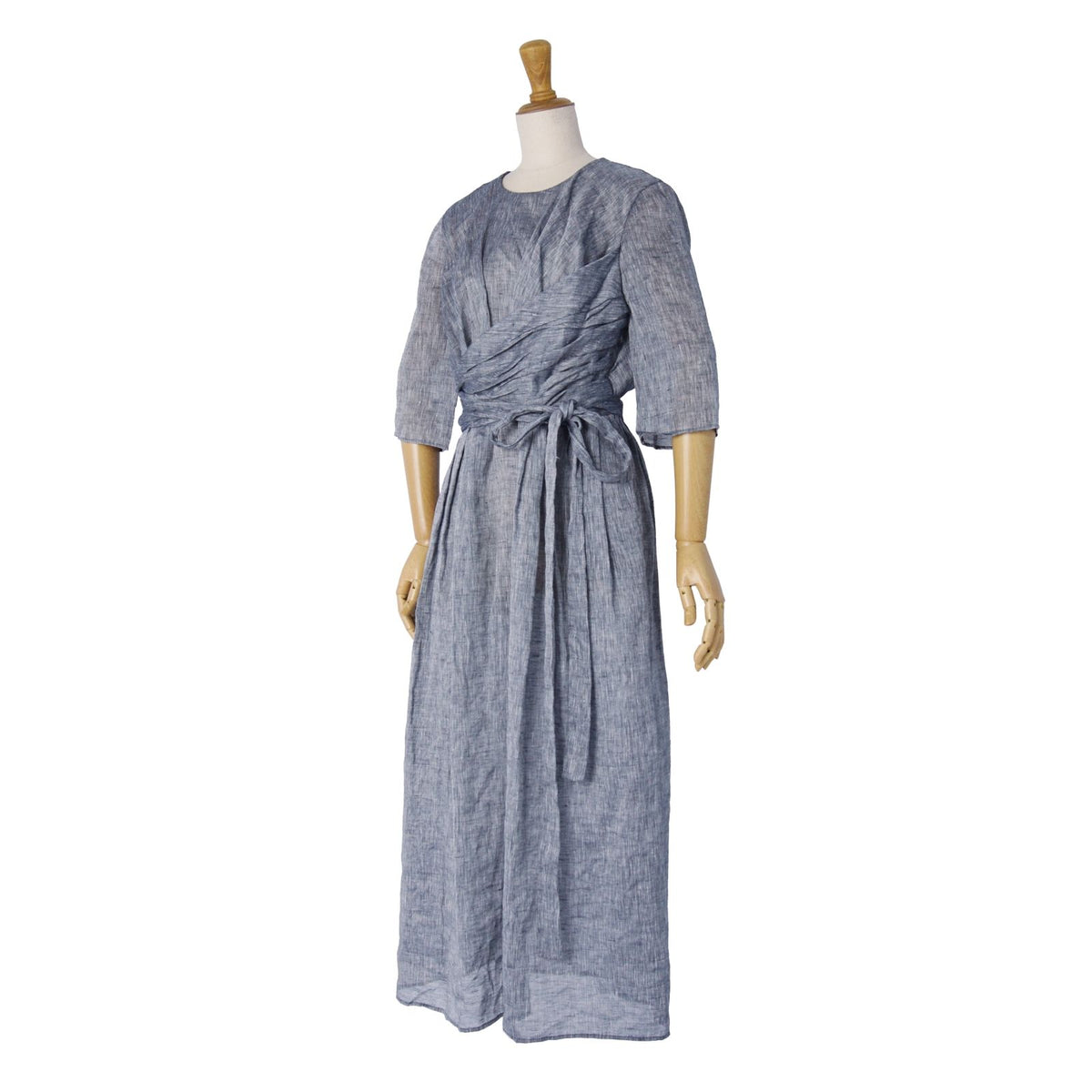 Dior Dress Long Sleeve Top Linen Gray US 4 — view 4