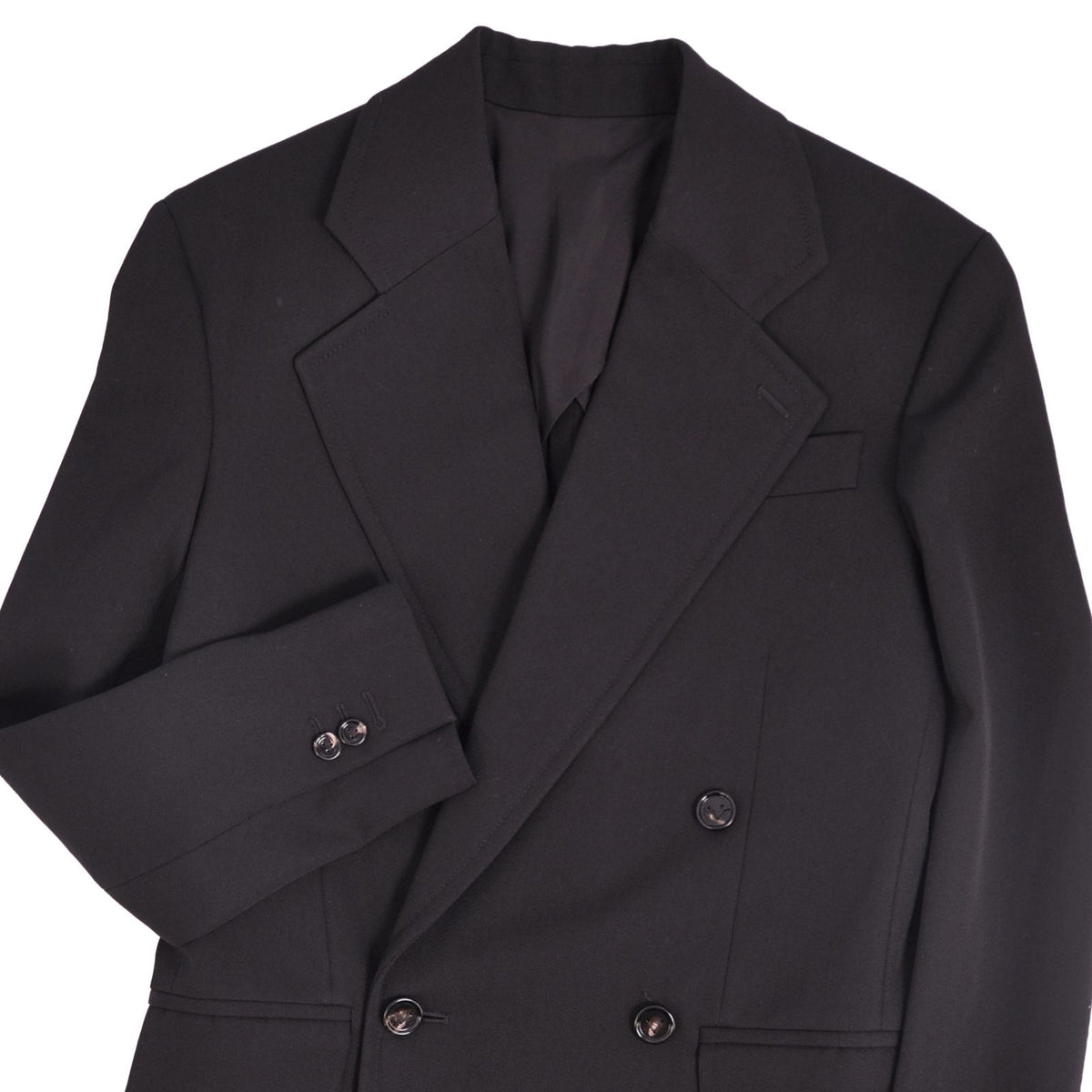 Bottega Veneta Tailored Jacket Double Breasted Wool Black 34 — view 2
