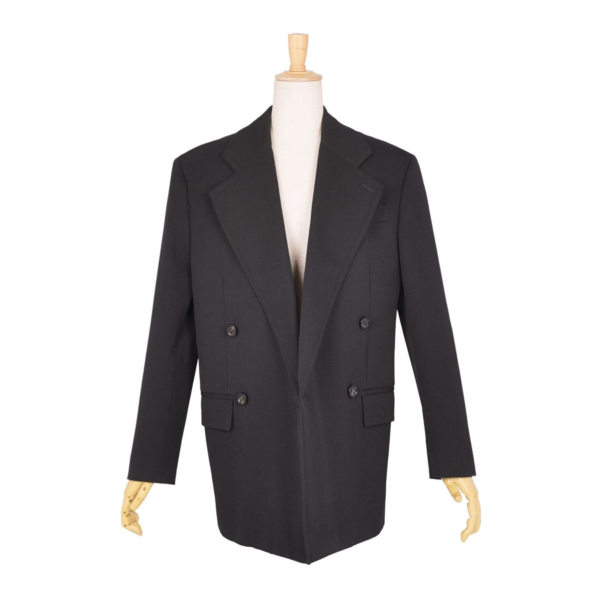Bottega Veneta Tailored Jacket Double Breasted Wool Black 34 — view 4