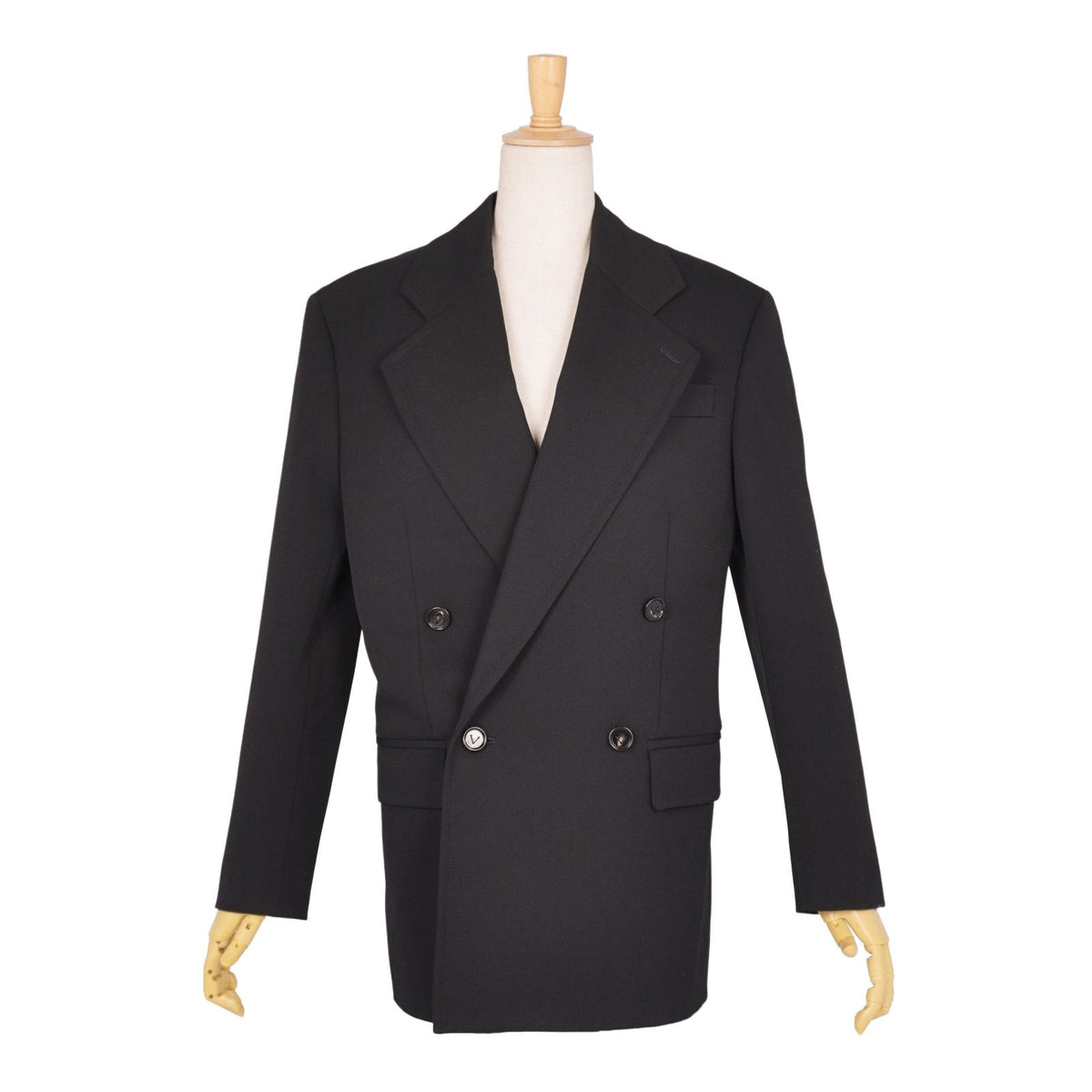 Bottega Veneta Tailored Jacket Double Breasted Wool Black 34 — view 3