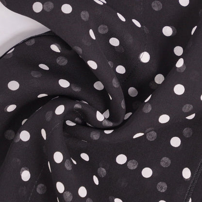 Dolce & Gabbana Skirt Dot Pattern Silk Black 40 — view 7