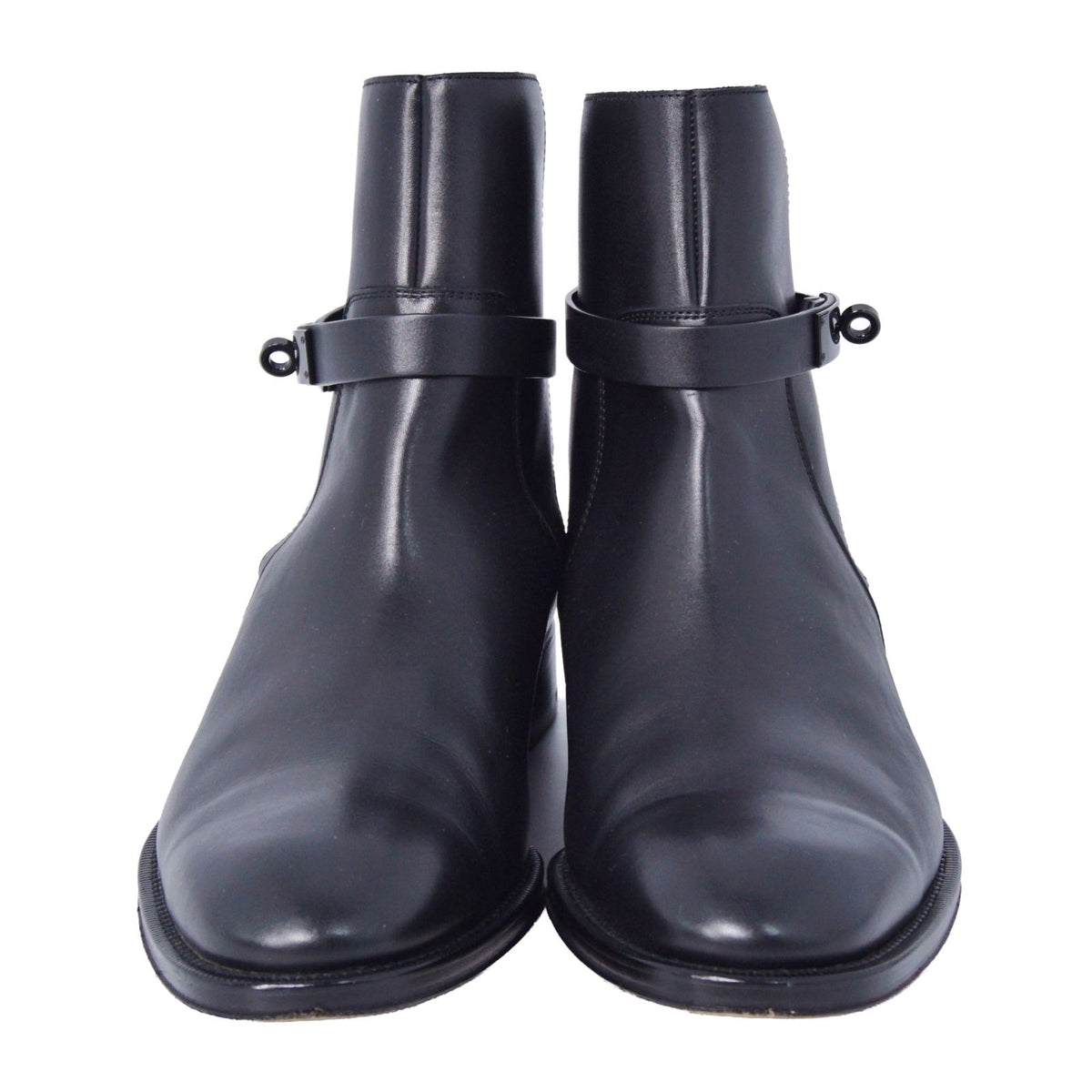 Hermes Boots Fortune Kelly Shoes Leather Black — view 5