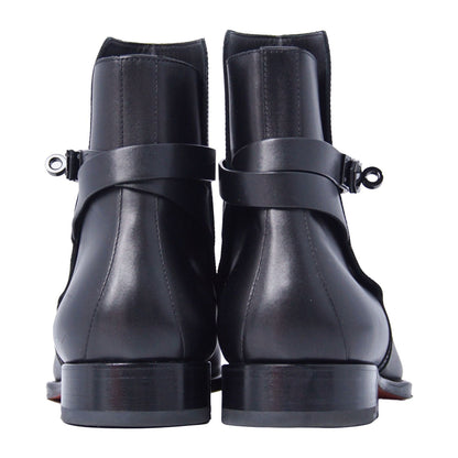 Hermes Boots Fortune Kelly Shoes Leather Black — view 4