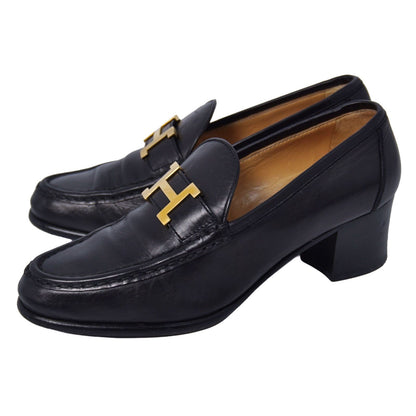 Hermes Loafers Moccasins Constance H Logo Shoes — view 2