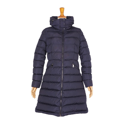 Moncler Coat Flammette Down Hooded Nylon Navy 1 — view 3