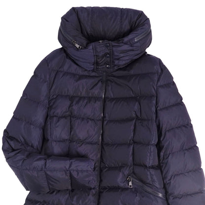 Moncler Coat Flammette Down Hooded Nylon Navy 1 — view 2