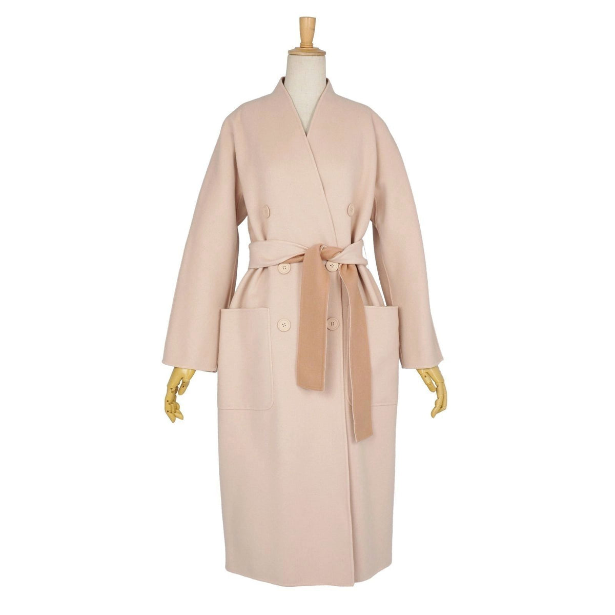 Max Mara Studio Coat Long Cucito Mano Double Breasted Wool Cashmere Face — view 3