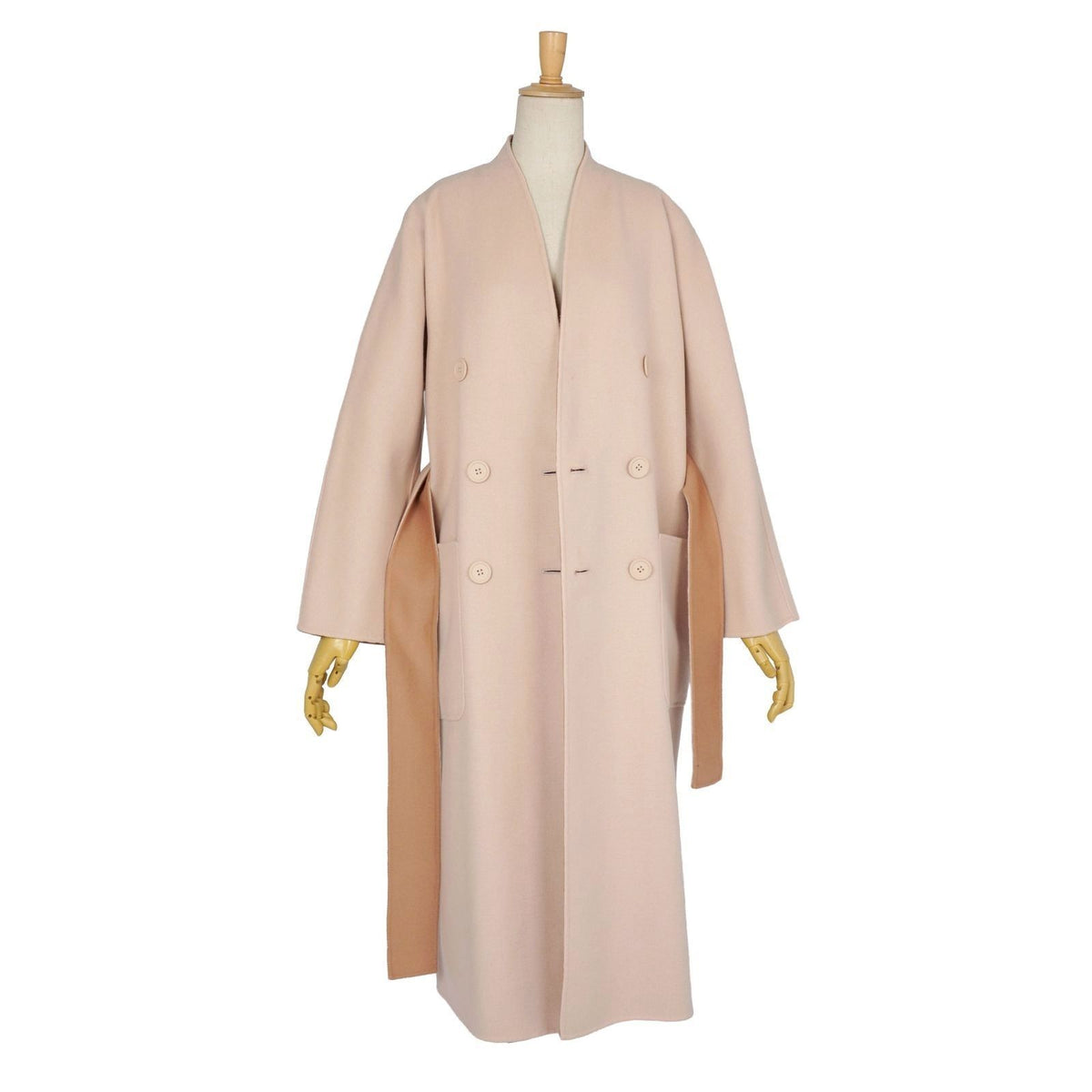 Max Mara Studio Coat Long Cucito Mano Double Breasted Wool Cashmere Face — view 4