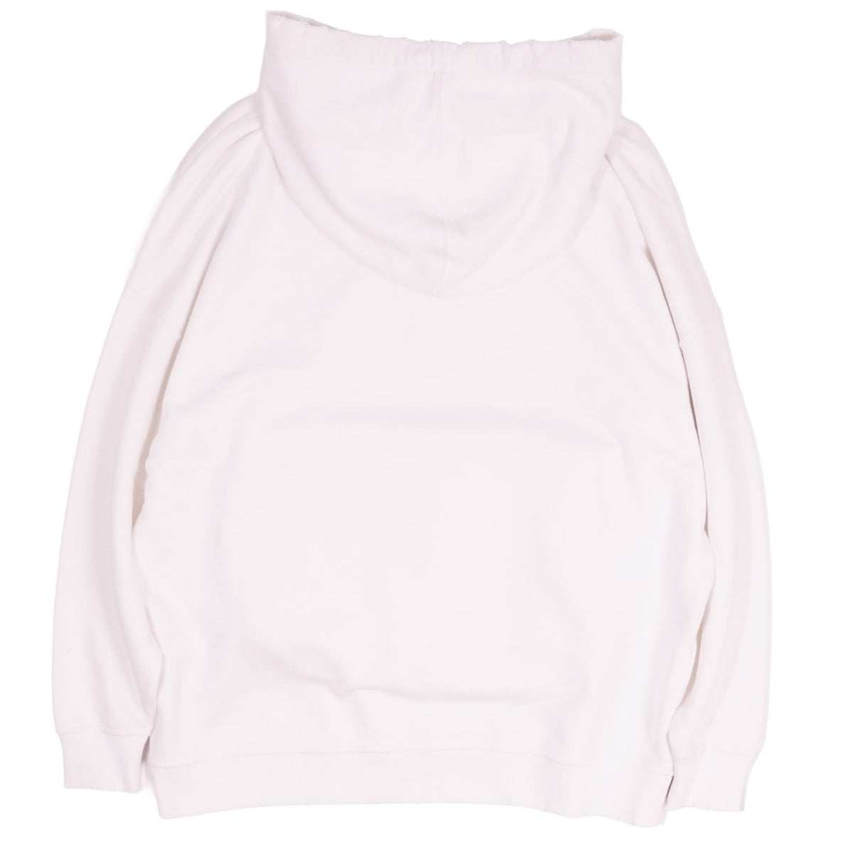 Fendi Hoodie Pocket Logo Distressed Long Sleeve Top Cotton White XS — view 3