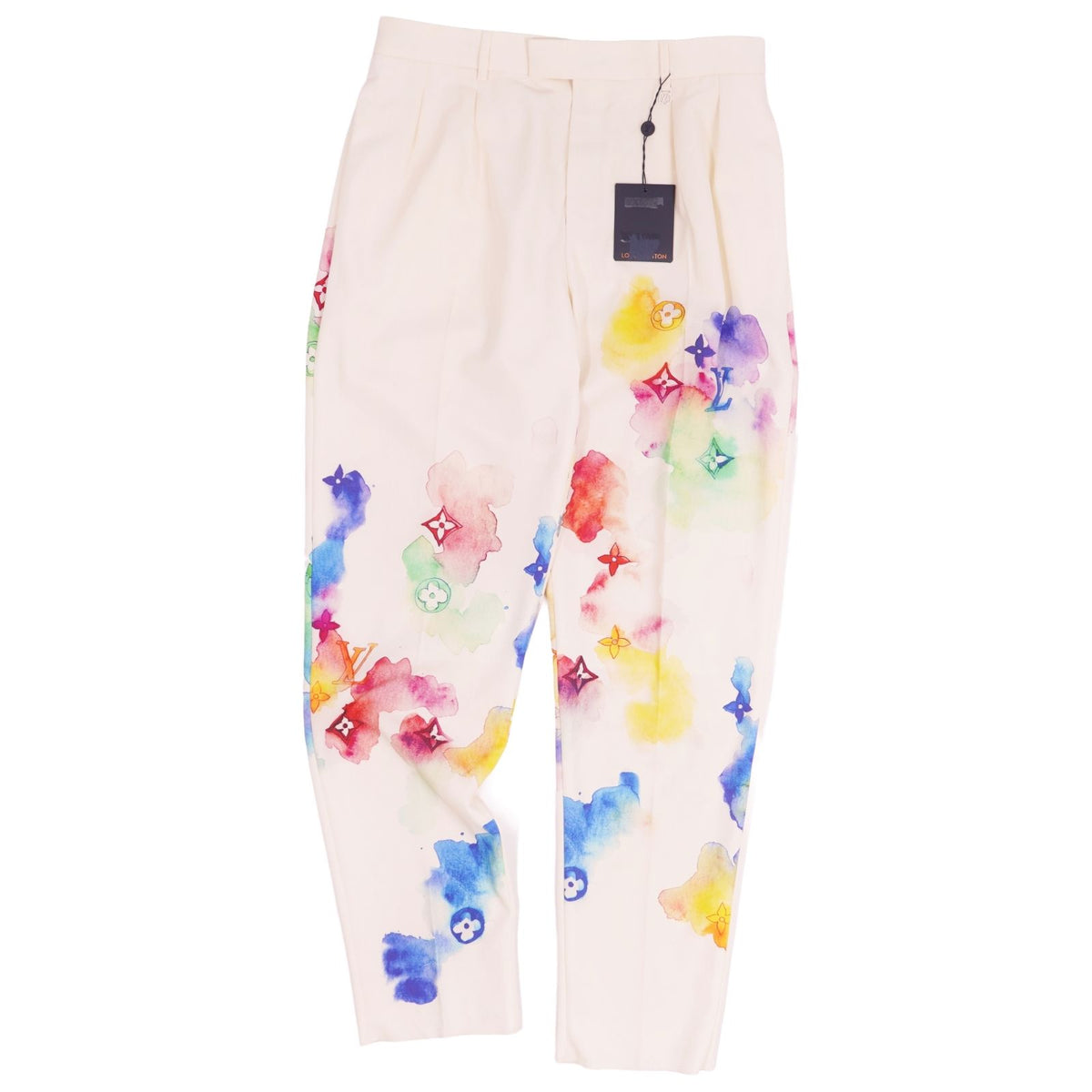 Louis Vuitton Virgil Era Pants Trousers Tailored Monogram Wool Multicolor 44