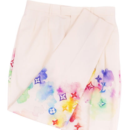 Louis Vuitton Virgil Era Pants Trousers Tailored Monogram Wool Multicolor 44 — view 3