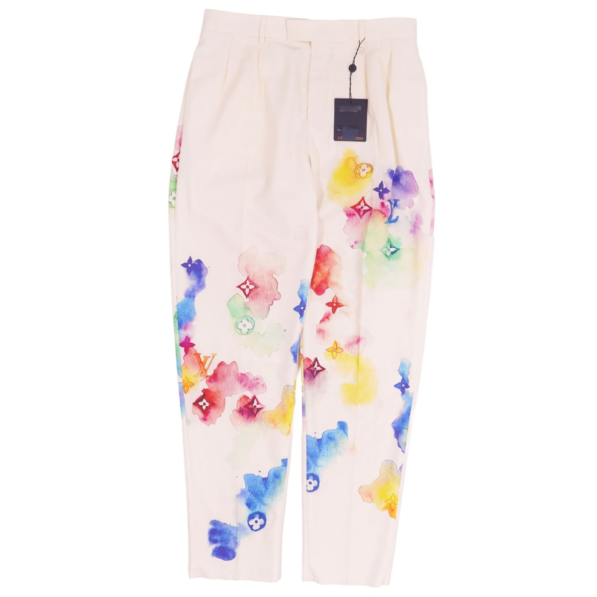 Louis Vuitton Virgil Era Pants Trousers Tailored Monogram Wool Multicolor 44 — view 2