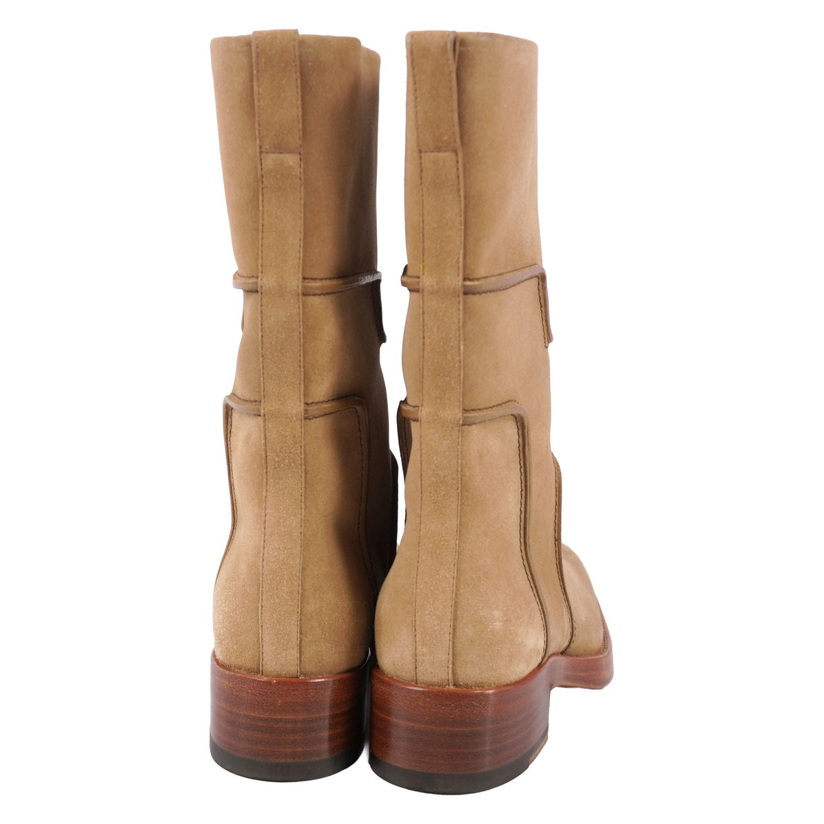 Hermes Boots Short H Logo Shoes Suede Beige — view 5