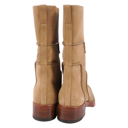Hermes Boots Short H Logo Shoes Suede Beige — view 5