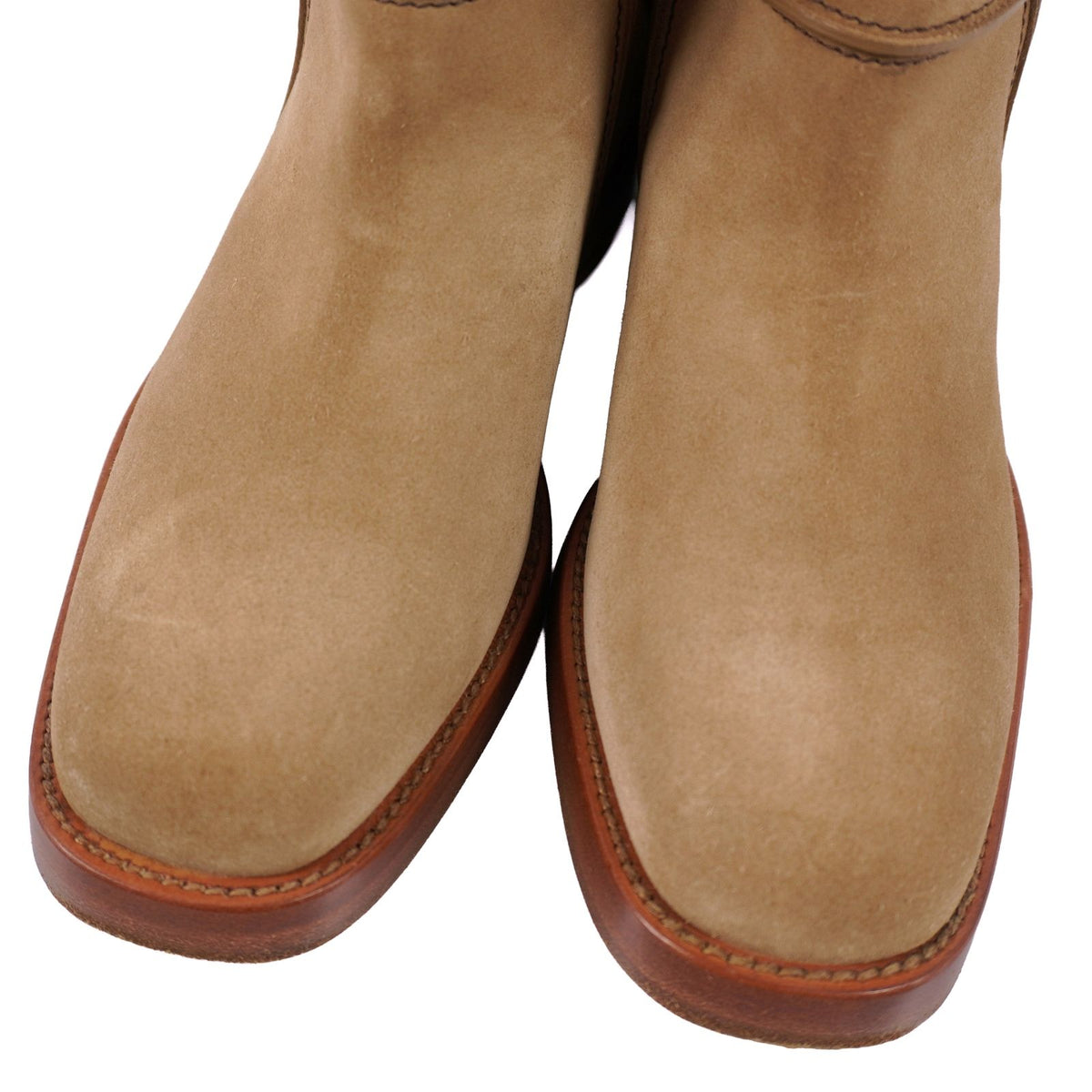 Hermes Boots Short H Logo Shoes Suede Beige — view 3