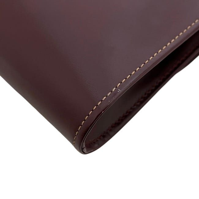 Cartier Clutch Must Leather Bordeaux Handbag Wine Red — view 6