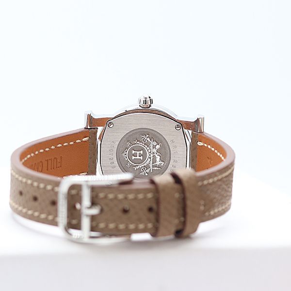 Hermes H Watch Ronde Diamond Bezel White Shell Dial — view 4