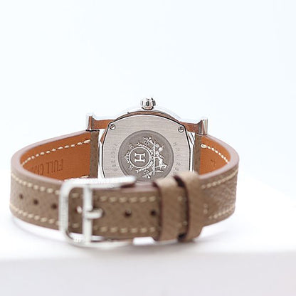 Hermes H Watch Ronde Diamond Bezel White Shell Dial — view 4