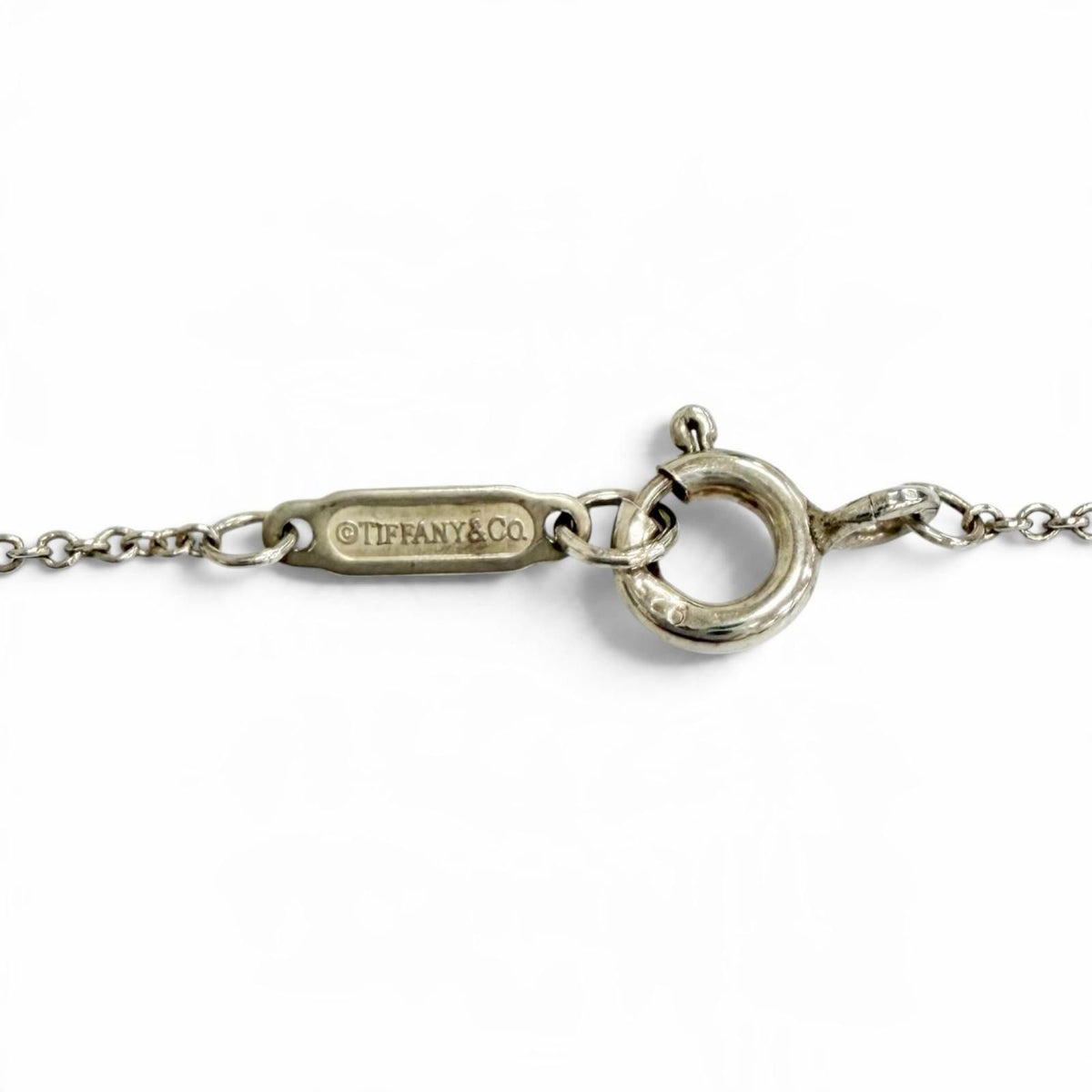 Tiffany & Co 925 Fresh Water Pearl Open Heart Necklace Silver — view 7