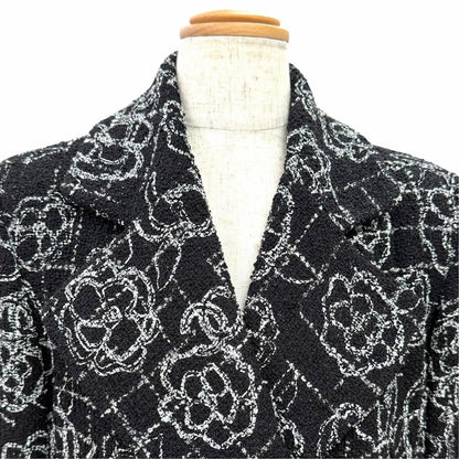 Chanel Constantly Reviewing Coco Buttons Camellia All Over Print Long Double — view 2