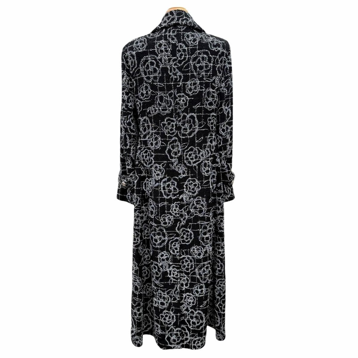 Chanel Constantly Reviewing Coco Buttons Camellia All Over Print Long Double — view 4