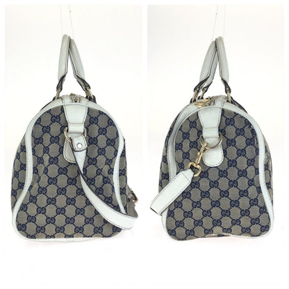 Gucci Sherry Line 2-Way Shoulder Bag Navy Multicolor Canvas Leather — view 8