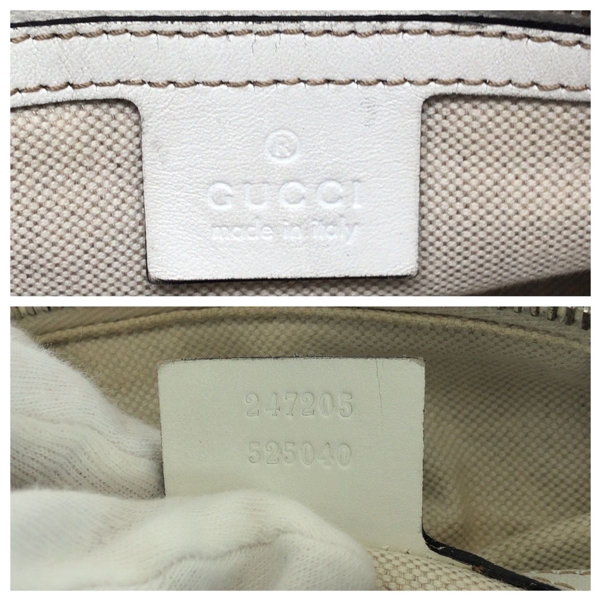 Gucci Sherry Line 2-Way Shoulder Bag Navy Multicolor Canvas Leather — view 4