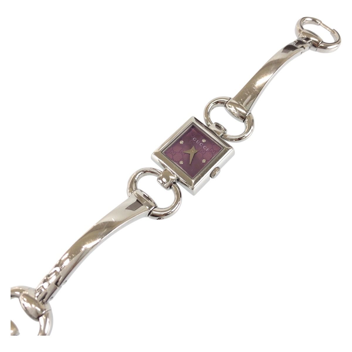 Gucci Horsebit Tornavoni Watch 120 Purple Silver Stainless Steel — view 2