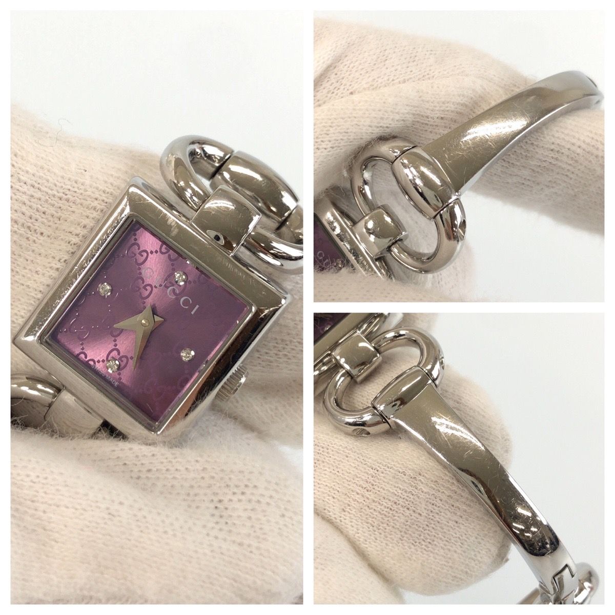 Gucci Horsebit Tornavoni Watch 120 Purple Silver Stainless Steel — view 8