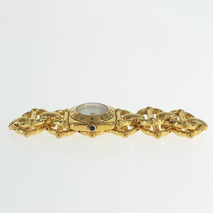 Gucci Horsebit Chain Watch Gold White Metal — view 4