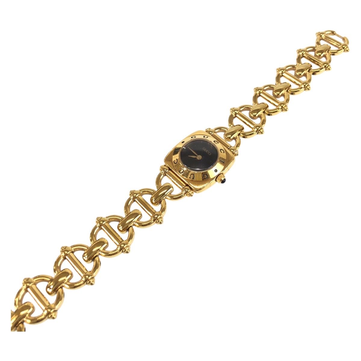 Gucci Horsebit Bracelet Watch Black Gold Stainless Steel — view 2