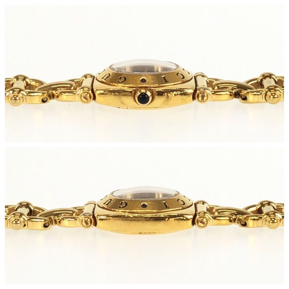 Gucci Horsebit Bracelet Watch Black Gold Stainless Steel — view 7