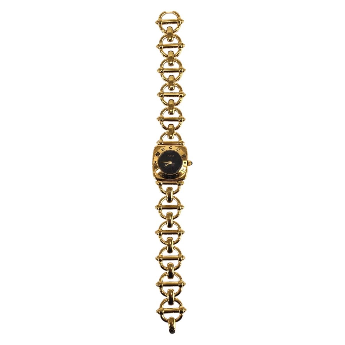 Gucci Horsebit Bracelet Watch Black Gold Stainless Steel — view 3