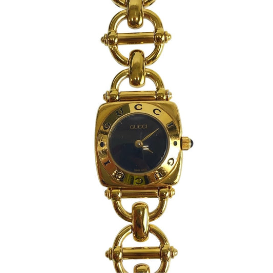 Gucci Horsebit Bracelet Watch Black Gold Stainless Steel