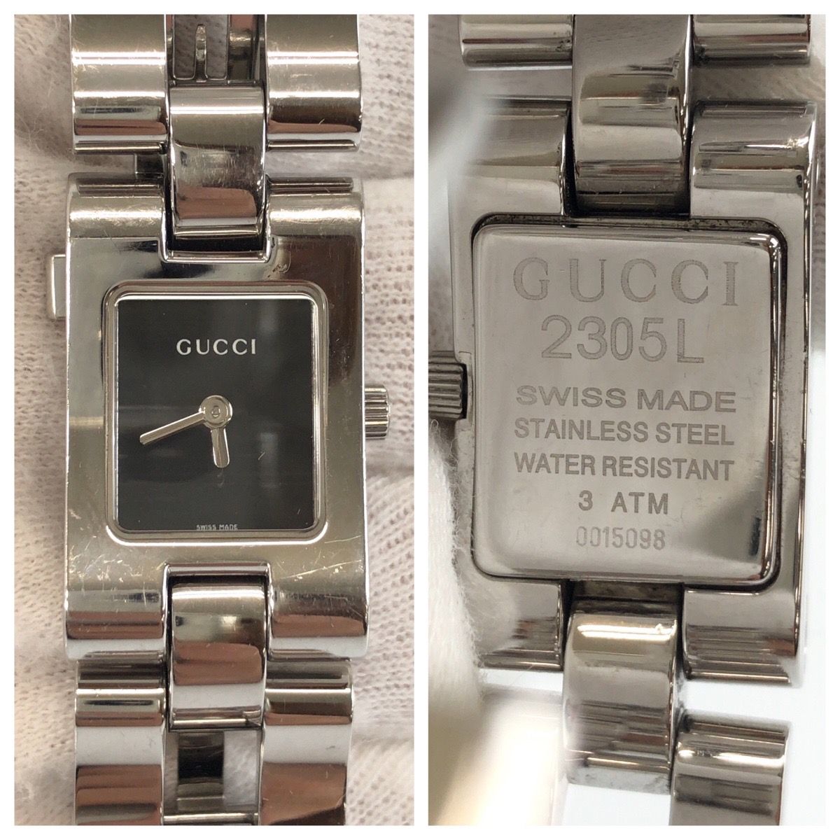 Gucci Bangle Watch Black Silver Stainless Steel — view 6