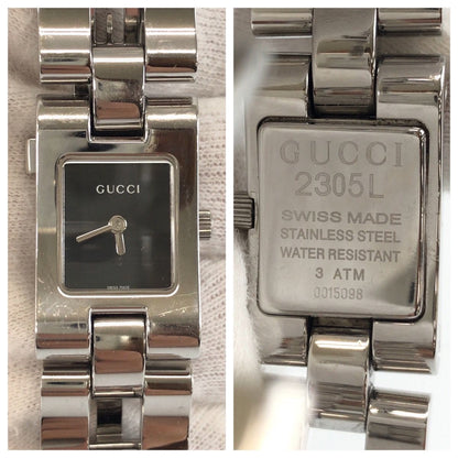 Gucci Bangle Watch Black Silver Stainless Steel — view 6