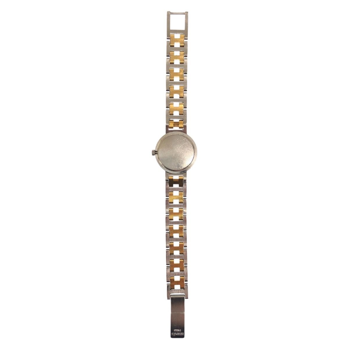 Hermes Clipper Watch Gold Silver Stainless Steel — view 4