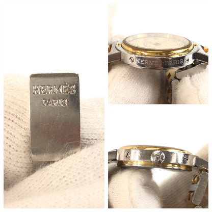 Hermes Clipper Watch Gold Silver Stainless Steel — view 8