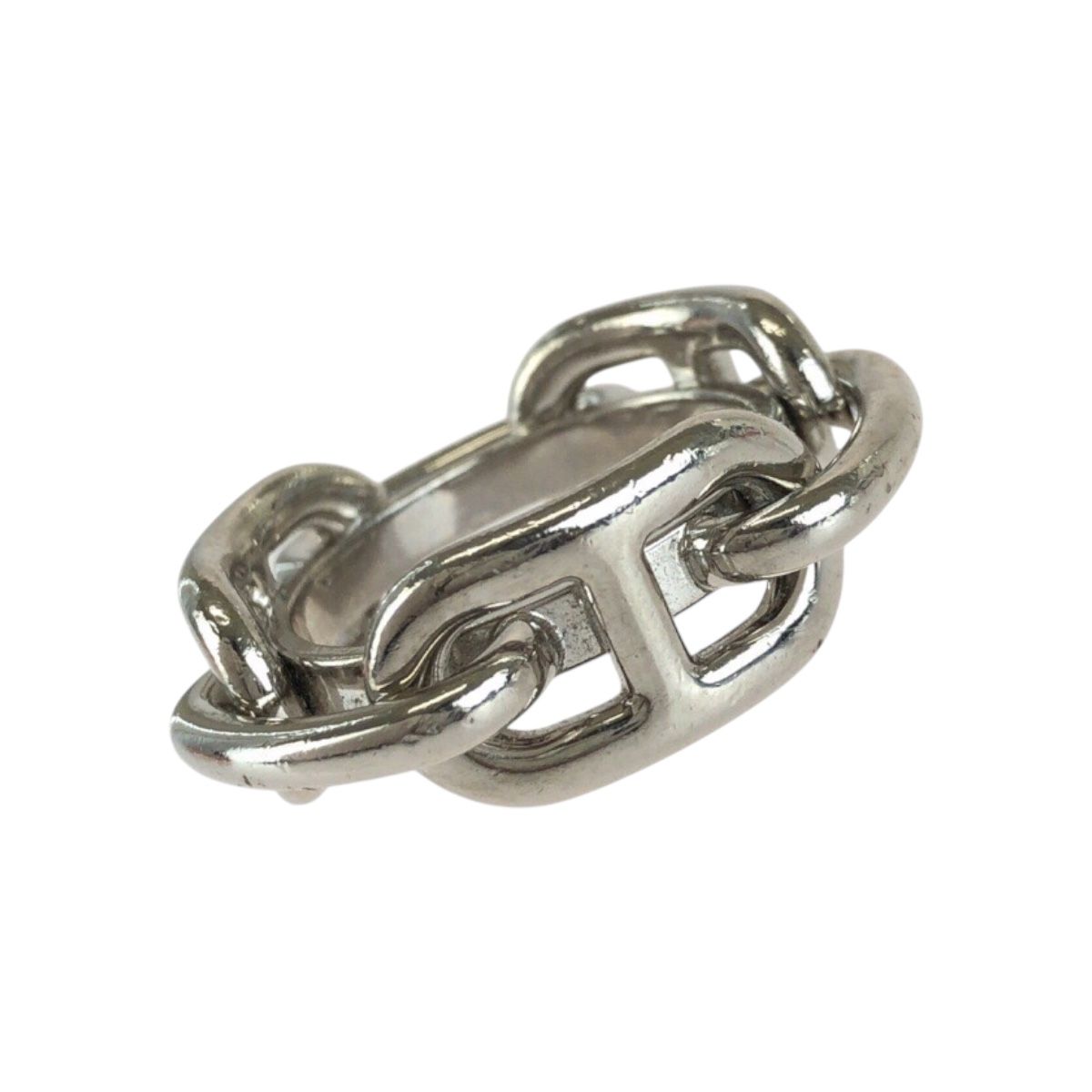 Hermes Chaine D'ancre Legato Scarf Ring Silver Brass — view 2